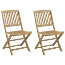 vidaXL Klappstoler 2 stk. 57x48,5x90 cm heltre akasie