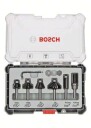 Bosch 6-delt Fresejernsett med 8 mm Skaft for Trebearbeiding