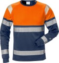 Fristads T-Shirt Lång Ärm 7519 Thv Klass 1 Varselorange/marinblå Xl