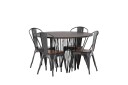 Venture Home Spisegruppe Alismo 120 cm Rund med 4 Mavlo Stoler Mocca