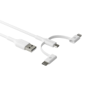 Dbramante1928 Re-charge 3-i-1 Ladekabel USB A, C og Lightning 1m