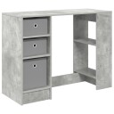 vidaXL Skrivebord med skuff Betonggrå 100 x 40 x 75 cm Konstruert tre