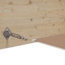 vidaXL Vertikal markise gråbrun 140x800 cm oxford stoff