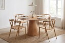 Siena spisegruppe rund 110 cm eik med 4 Winston spisestoler - Eik