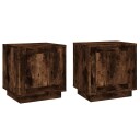 vidaXL Nattbord 2 stk røkt eik 44x35x45 cm konstruert tre