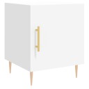 vidaXL Nattbord hvit 40x40x50 cm konstruert tre