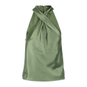 Angel Top Olive XL Satin twisted neck top