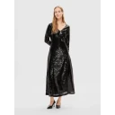 Selected Femme Alaia LS Midi Sequins Dress Black 36