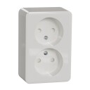 Schneider Electric Exxact Stikkontakt 2-veis, ujordet Skruetilkobling