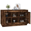 vidaXL Skjenk røkt eik 102x35x60 cm konstruert tre