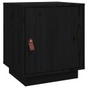 vidaXL Nattbord svart 40x34x45 heltre furu