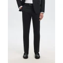 Selected Slmslim Theo Wool Blend Trs Flex Noos   Black   48