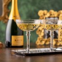 Hadeland Glassverk Elizabeth Champagneskål Blomsterslip 25cl Klar