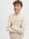 Jack & Jones Junior Antique White Jornorrebro Emb Sweat High Neck Jnr 152