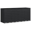 vidaXL Oppbevaring for 4 søppelbøtter Svart 272 x 77,5 x 121,5 cm