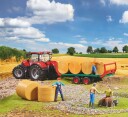Bruder Bale transport trailer with 8 round bales