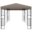 vidaXL Paviljong 6x3 m gråbrun stoff