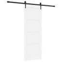 vidaXL skydedør med utstyr sett Hvit 73.5x198.5 cm solid tre furu