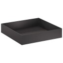 vidaXL Hageblomsterpotte Svart 100 x 100 x 20 cm Kaldvalsestål