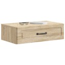 vidaXL Vegghengt Sidebord Sonoma eik 59 x 34,5 x 17 cm Konstruert tre