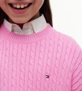 Tommy Hilfiger Genser   Strikk   Rosa Daisy   Tommy Hilfiger   10 år (140)   Genser