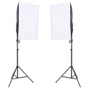 vidaXL Fotostudiosett med lyssett og bakgrunn