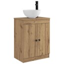  Badmøbel med vask Artisan eik 54 x 35 x 83 cm Konstruert tre