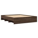  Sengeramme uten madrass brun eik 160x200 cm konstruert tre 8721102856495