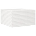 Plantekasse hvit 80x80x45,5 cm heltre furu