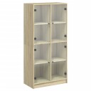  Highboard med dører sonoma eik 68x37x142 cm konstruert tre