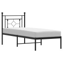 vidaXL Sengeramme i metall med hodegavl svart 80x200 cm 8721012248632
