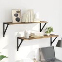  Vegghyller 2 pcs Artisan Eik 80 x 25 x 25,5 cm Konstruert tre