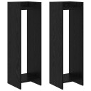 vidaXL Planteholder 2 pcs Svart Eik 30 x 30 x 100 cm Konstruert tre