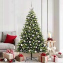  Kunstig leddet juletre med 300 LED lamper grønn 180 cm