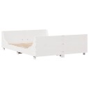  Sengeramme uten madrass hvit 150x200 cm heltre furu 8721102946691