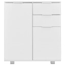 vidaXL Skjenk høyglans hvit 71x35x80 cm sponplate
