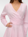 Vero Moda Mie Polly Long Sleeve ABK Rouching Dress Rosa L