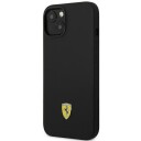 Ferrari Mobildeksel til iPhone 14 Plus 6,7" Hard Silikon med Metalllogo - Svart