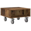 vidaXL Sidebord med hjul Gammelt tre 50,5 x 50 x 30 cm Konstruert tre