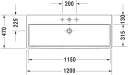 Duravit Vero Air Møbelservant 1200x470 mm, uten blanderhull