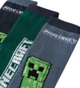 Name It Sokker - 3-pack - NmmSanjit - Minecraft - Ombre Blue/3P - Name It - 37/39 - Sokker Blå Grå Grønn Svart - 37-39