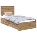  Sengestamme med skuff Artisan Eik 90 x 200 cm Konstruert tre
