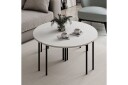Rusele Sofabord 90 cm - Hvit