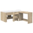  Barneseng med skrivebord Sonoma eik 80 x 160 cm Konstruert tre