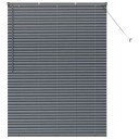 Vindu Persienne med gardiner Manual Mørke grå Aluminium