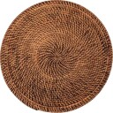 ZicZac - Rattan dekkebrikke D36 cm rund mørk brun