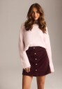 Vero Moda Vmetta Høyde 176 cm Kort Cord Skjørt A-Line Winetasting