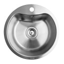 Secher Tønder BK1 kjøkkenvask Ø 43,5 cm rustfritt stål