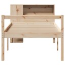  Seng med bokhylle uten madrass 90x190 cm heltre furu