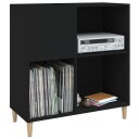  Hifi benk svart 84,5x38x89 cm konstruert tre